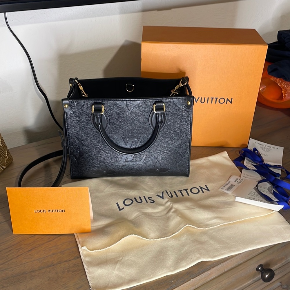 Louis Vuitton Onthego PM in Monogram Empreinte Black Leather